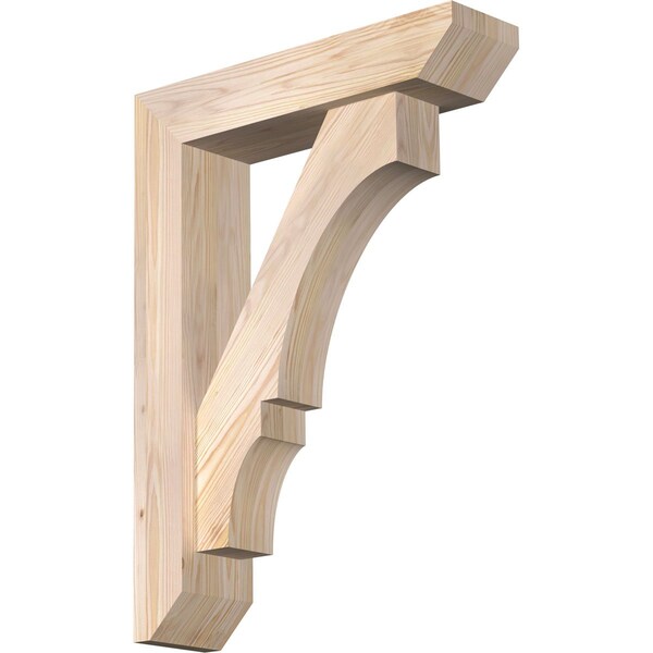 Ekena Millwork Balboa Slat Smooth Bracket w/ Offset Brace, Douglas Fir, 5 1/2"W x 22"D x 30"H BKT0604X22X30BOA06SDF - main